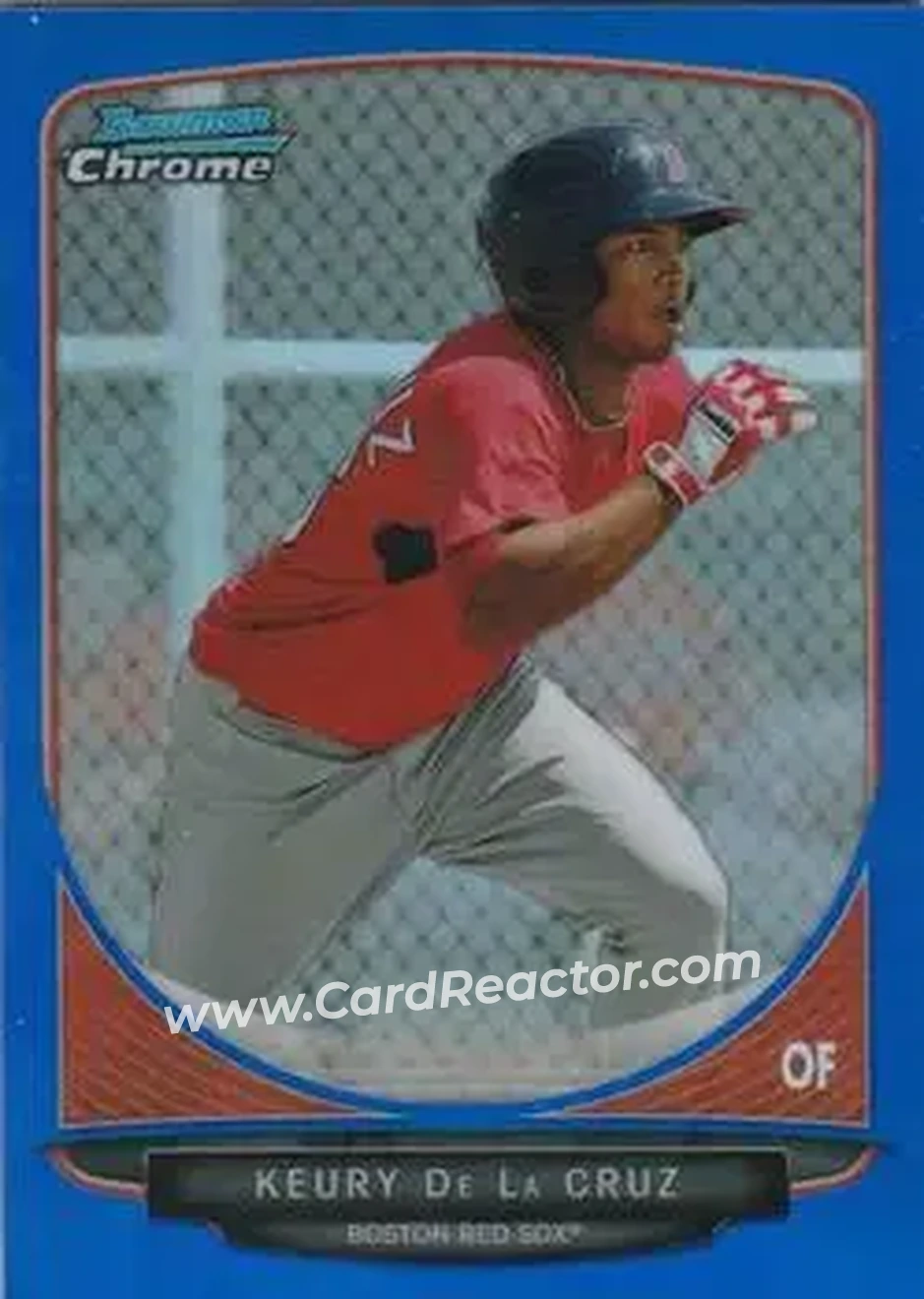 2013 Bowman Chrome - Prospects Blue Refractors #BCP219 - Keury de la Cruz - Boston Red Sox - Front