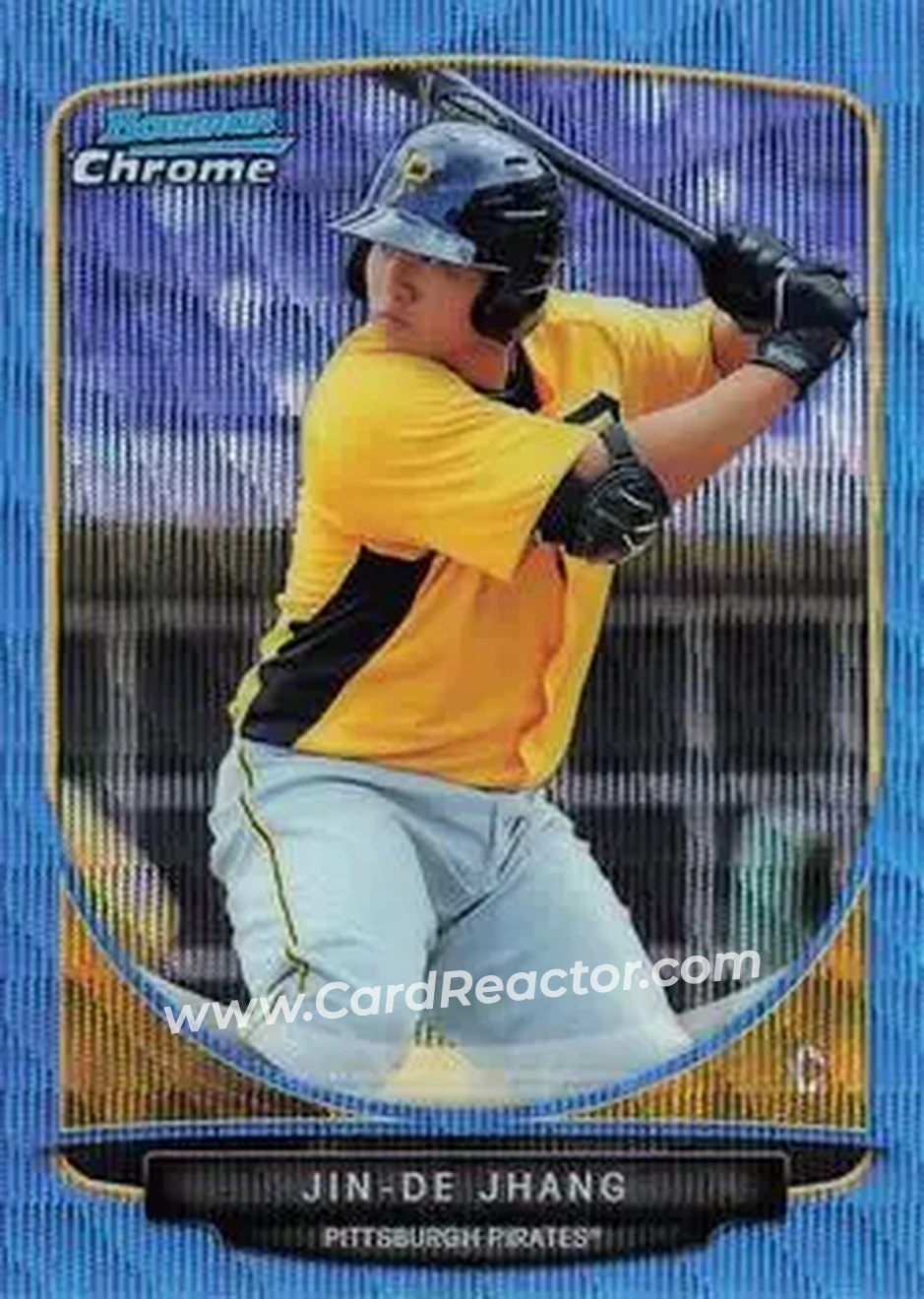 2013 Bowman Chrome - Prospects Blue Wave Refractors #BCP211 - Jin-De Jhang - Pittsburgh Pirates - Front