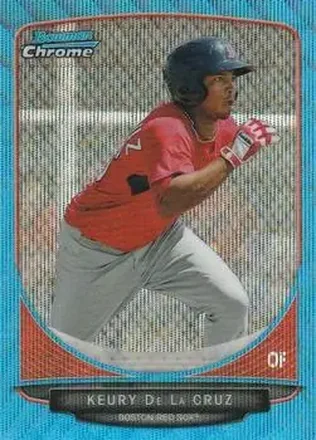 2013 Bowman Chrome - Prospects Blue Wave Refractors #BCP219 - Keury de la Cruz - Boston Red Sox