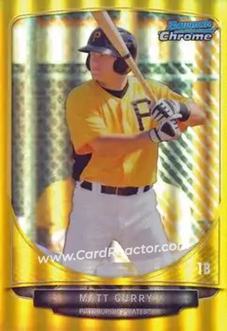 2013 Bowman Chrome - Prospects Gold Refractors #BCP163 - Matt Curry - Pittsburgh Pirates