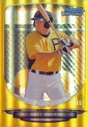 2013 Bowman Chrome - Prospects Gold Refractors #BCP163 - Matt Curry - Pittsburgh Pirates
