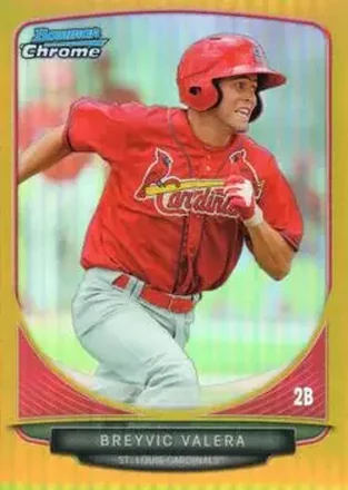 2013 Bowman Chrome - Prospects Gold Refractors #BCP167 - Breyvic Valera - St. Louis Cardinals