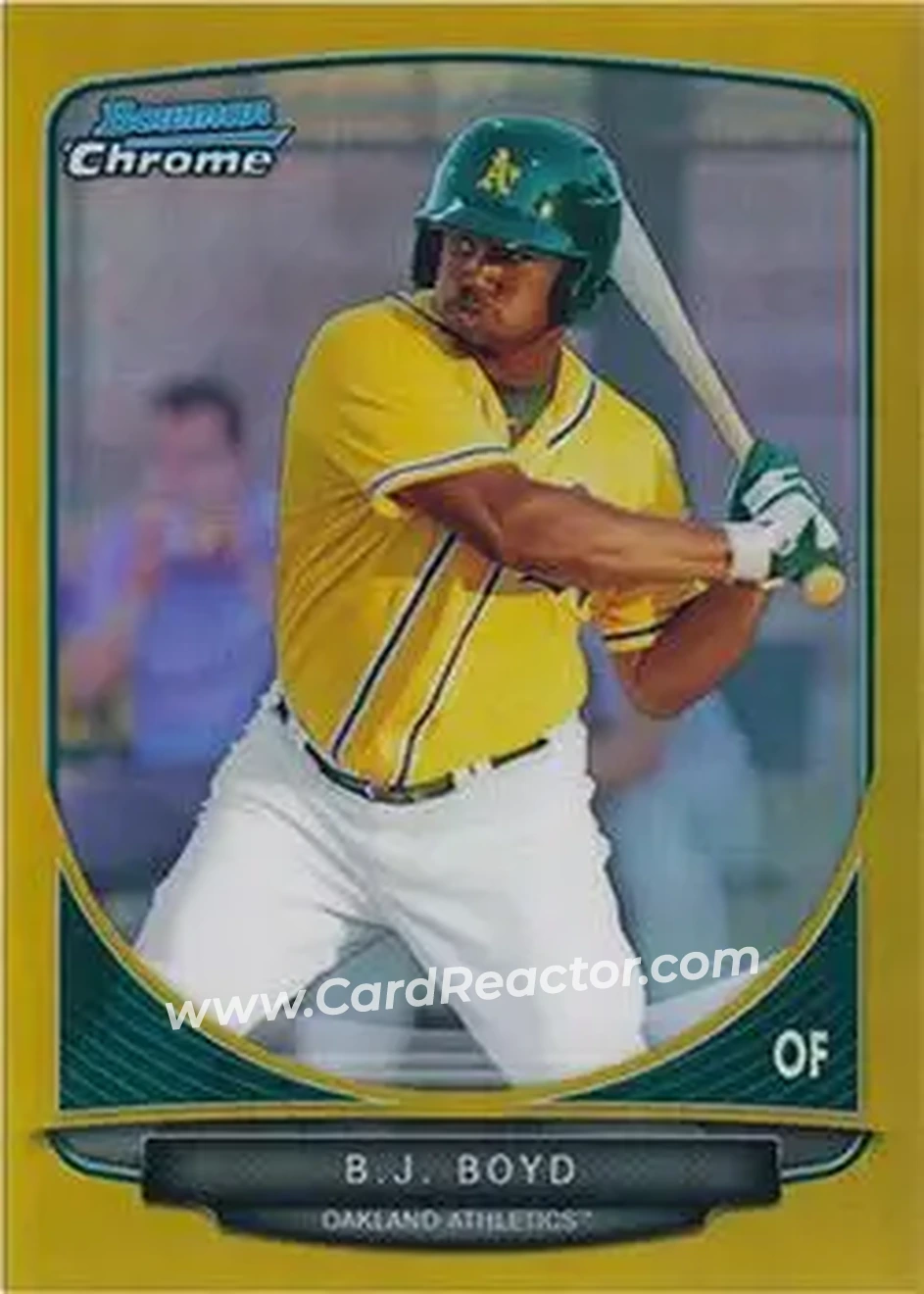 2013 Bowman Chrome - Prospects Gold Refractors #BCP203 - B.J. Boyd - Oakland Athletics