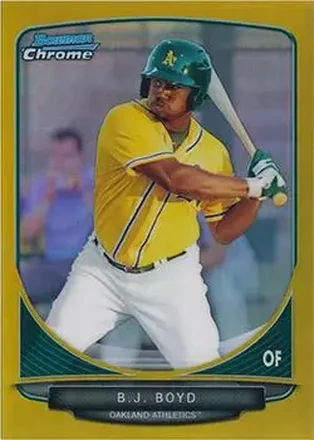 2013 Bowman Chrome - Prospects Gold Refractors #BCP203 - B.J. Boyd - Oakland Athletics