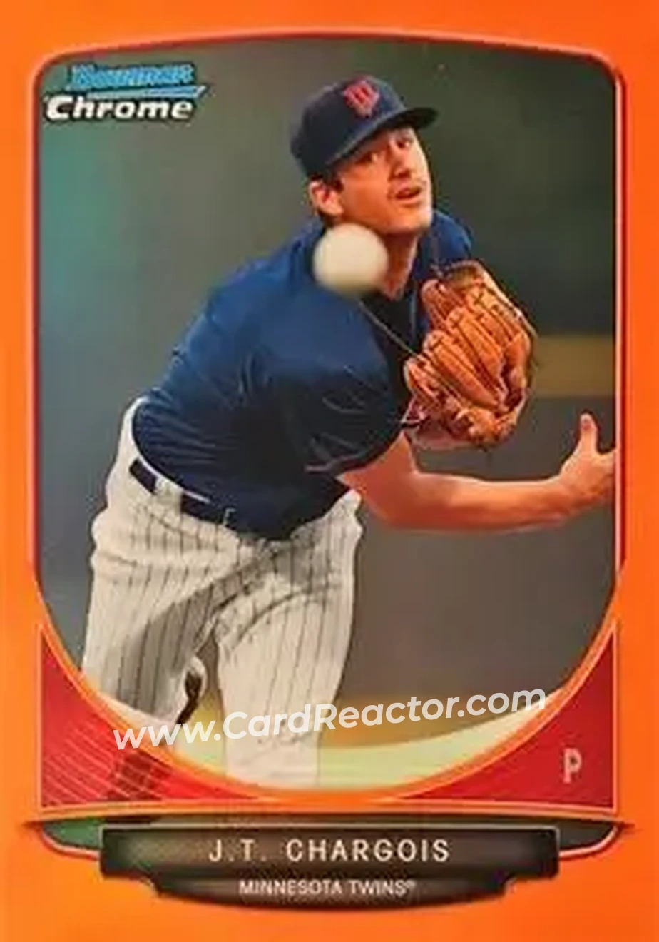 2013 Bowman Chrome - Prospects Orange Refractors #BCP137 - J.T. Chargois - Minnesota Twins
