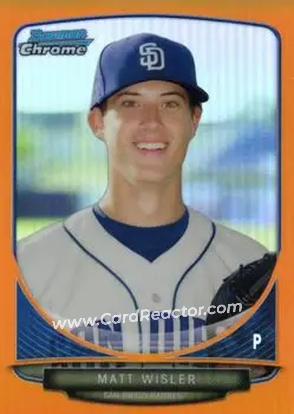 2013 Bowman Chrome - Prospects Orange Refractors #BCP149 - Matt Wisler - San Diego Padres