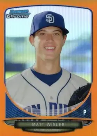 2013 Bowman Chrome - Prospects Orange Refractors #BCP149 - Matt Wisler - San Diego Padres