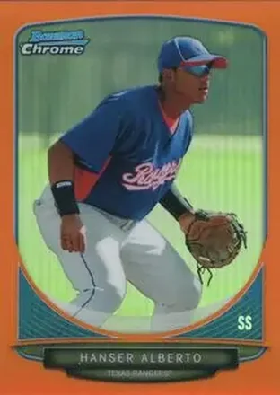 2013 Bowman Chrome - Prospects Orange Refractors #BCP198 - Hanser Alberto - Texas Rangers