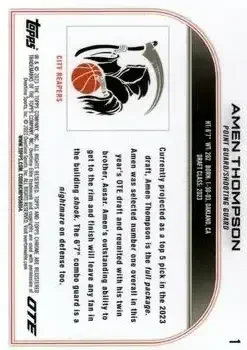 Back of Amen Thompson
