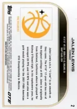 Back of Jalen Lewis