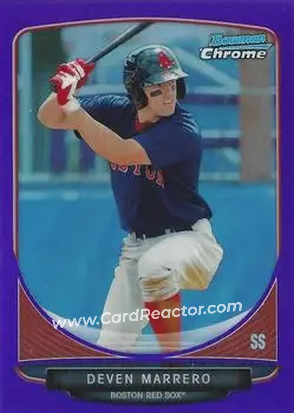 2013 Bowman Chrome - Prospects Purple Refractors #BCP120 - Deven Marrero - Boston Red Sox