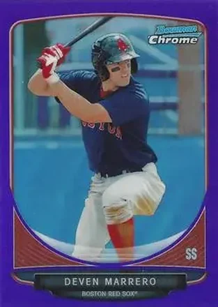 2013 Bowman Chrome - Prospects Purple Refractors #BCP120 - Deven Marrero - Boston Red Sox
