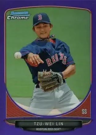 2013 Bowman Chrome - Prospects Purple Refractors #BCP133 - Tzu-Wei Lin - Boston Red Sox