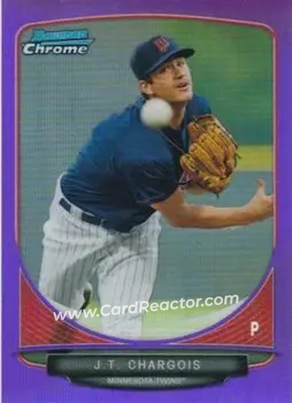 2013 Bowman Chrome - Prospects Purple Refractors #BCP137 - J.T. Chargois - Minnesota Twins