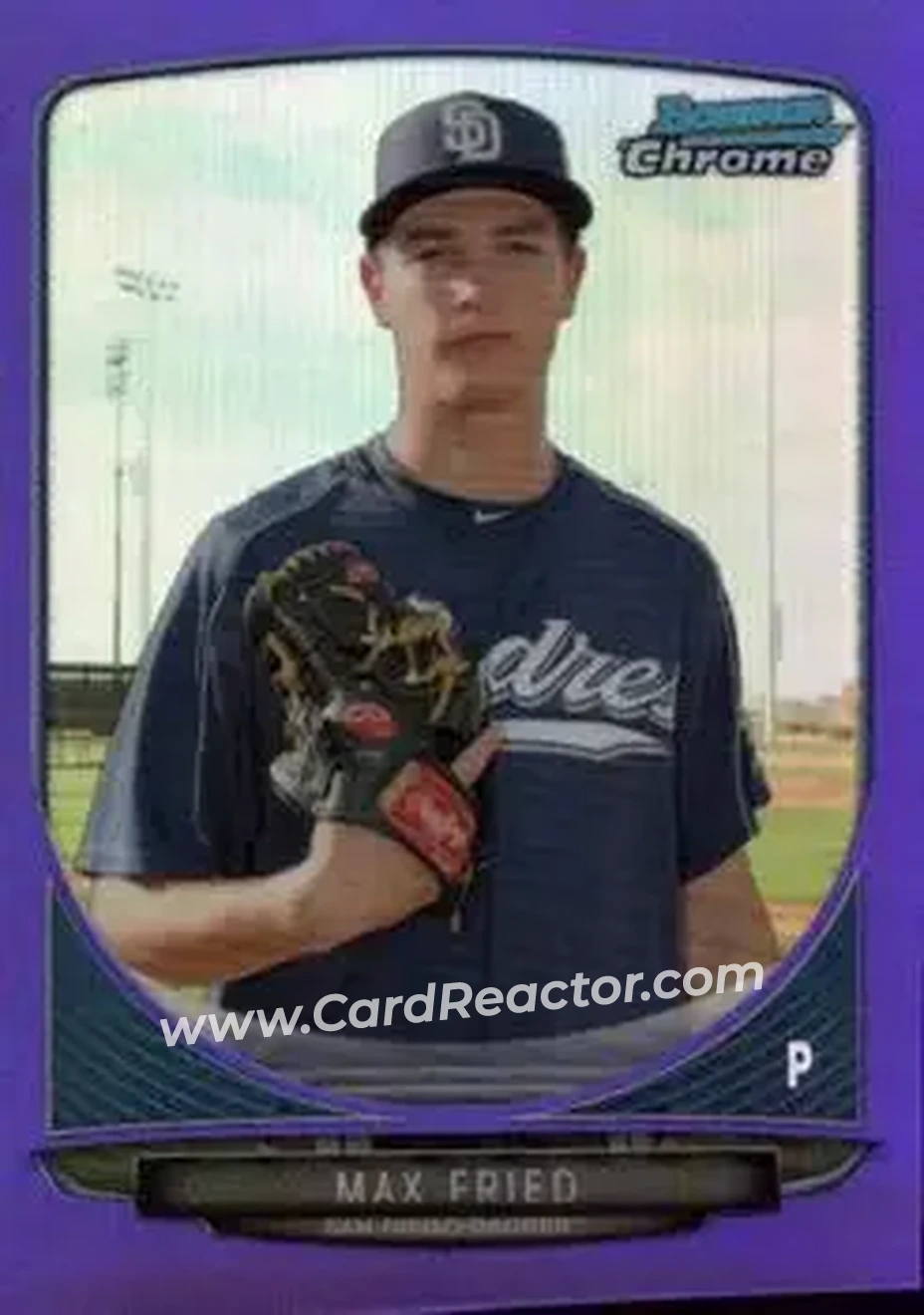 2013 Bowman Chrome - Prospects Purple Refractors #BCP138 - Max Fried - San Diego Padres - Front