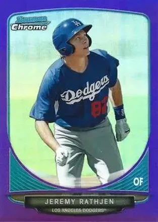 2013 Bowman Chrome - Prospects Purple Refractors #BCP142 - Jeremy Rathjen - Los Angeles Dodgers