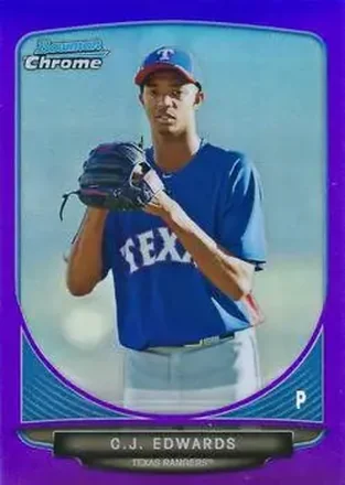 2013 Bowman Chrome - Prospects Purple Refractors #BCP144 - C.J. Edwards - Texas Rangers