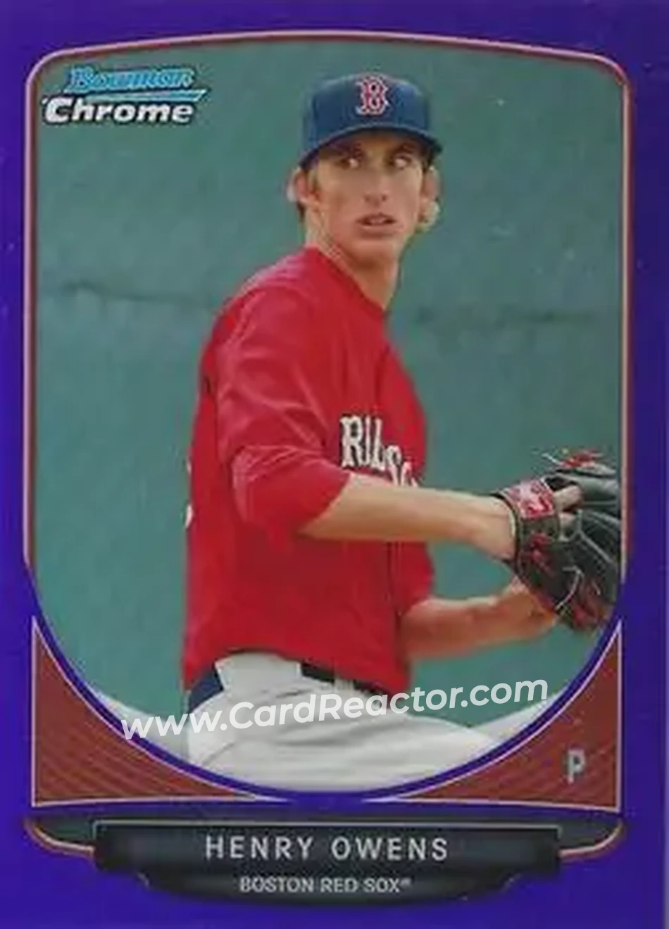 2013 Bowman Chrome - Prospects Purple Refractors #BCP150 - Henry Owens - Boston Red Sox