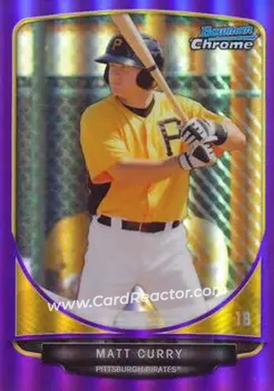 2013 Bowman Chrome - Prospects Purple Refractors #BCP163 - Matt Curry - Pittsburgh Pirates