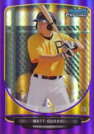 2013 Bowman Chrome - Prospects Purple Refractors #BCP163 - Matt Curry - Pittsburgh Pirates