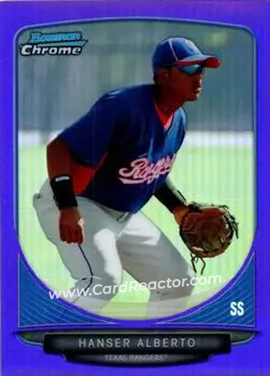 2013 Bowman Chrome - Prospects Purple Refractors #BCP198 - Hanser Alberto - Texas Rangers