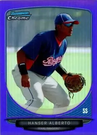 2013 Bowman Chrome - Prospects Purple Refractors #BCP198 - Hanser Alberto - Texas Rangers