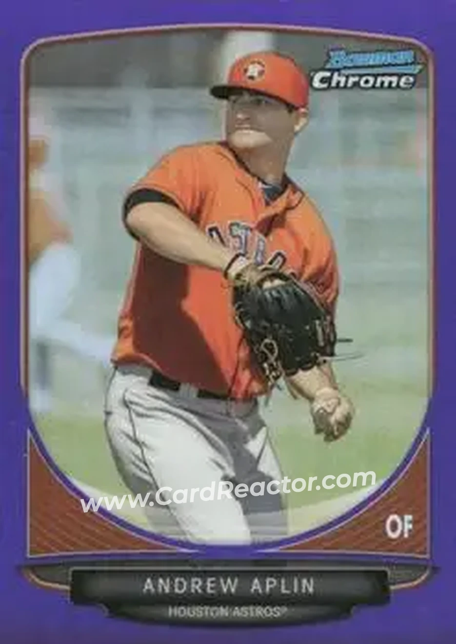 2013 Bowman Chrome - Prospects Purple Refractors #BCP199 - Andrew Aplin - Houston Astros