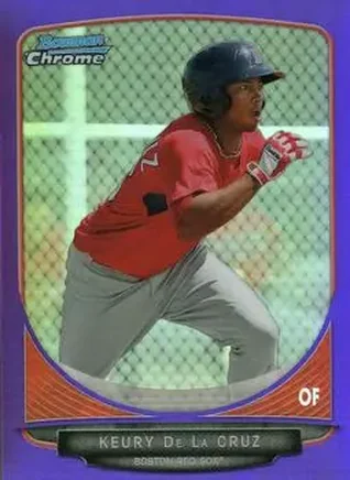 2013 Bowman Chrome - Prospects Purple Refractors #BCP219 - Keury de la Cruz - Boston Red Sox