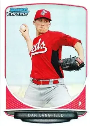2013 Bowman Chrome - Prospects Refractors #BCP124 - Dan Langfield - Cincinnati Reds