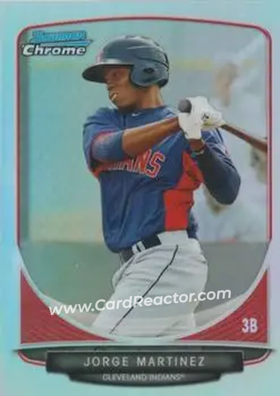 2013 Bowman Chrome - Prospects Refractors #BCP145 - Jorge Martinez - Cleveland Indians