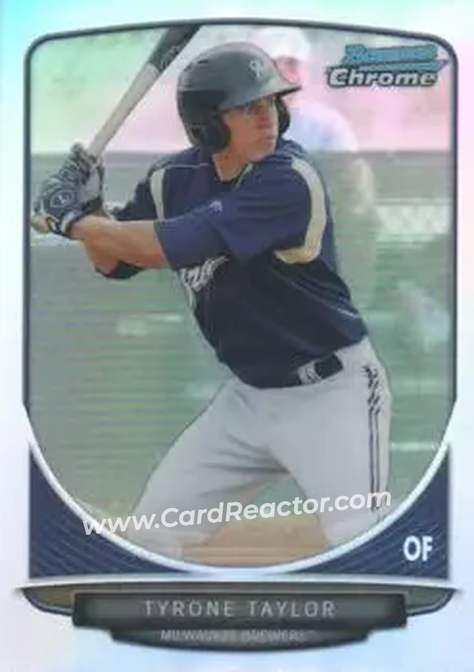 2013 Bowman Chrome - Prospects Refractors #BCP158 - Tyrone Taylor - Milwaukee Brewers - Front