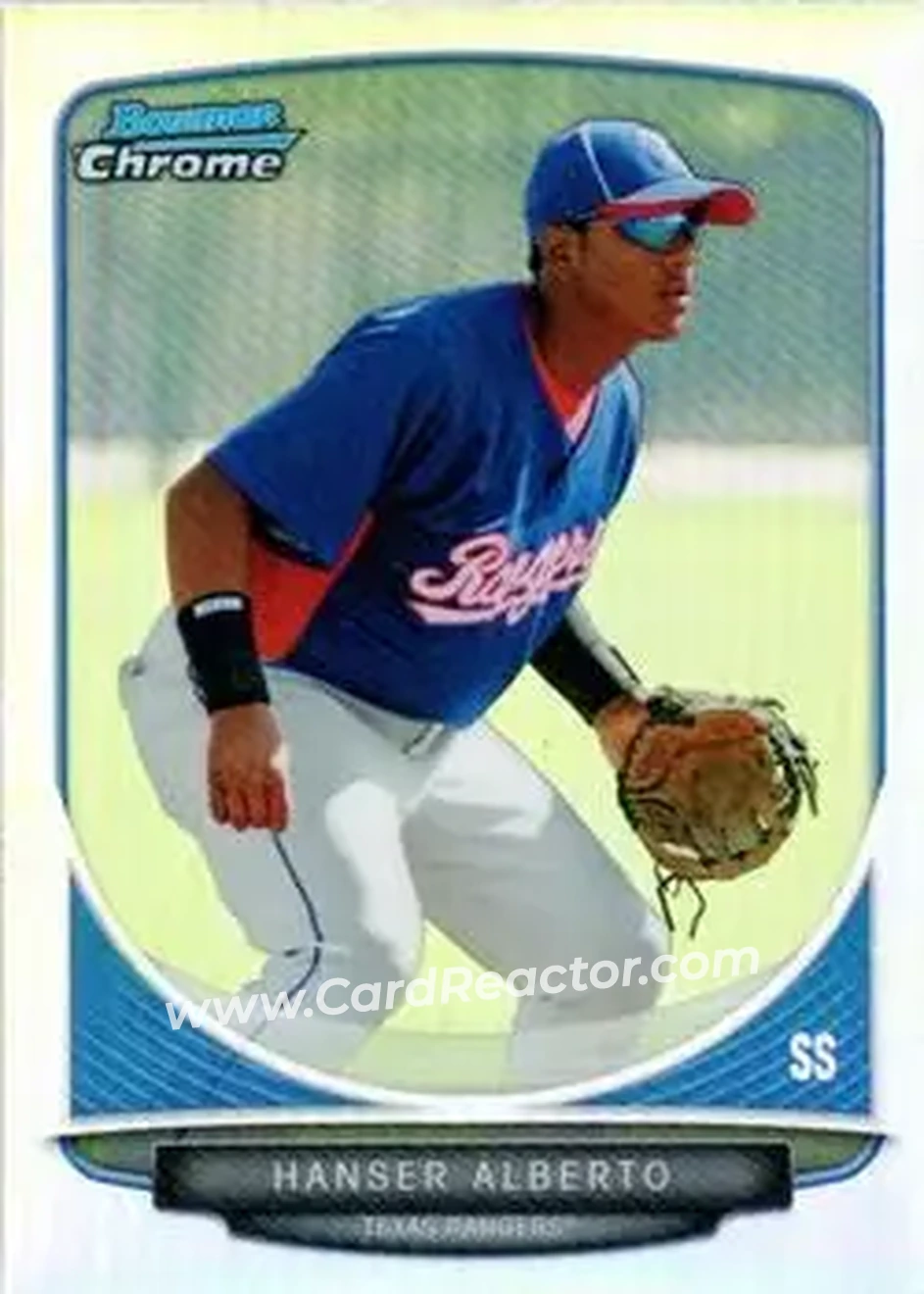 2013 Bowman Chrome - Prospects Refractors #BCP198 - Hanser Alberto - Texas Rangers
