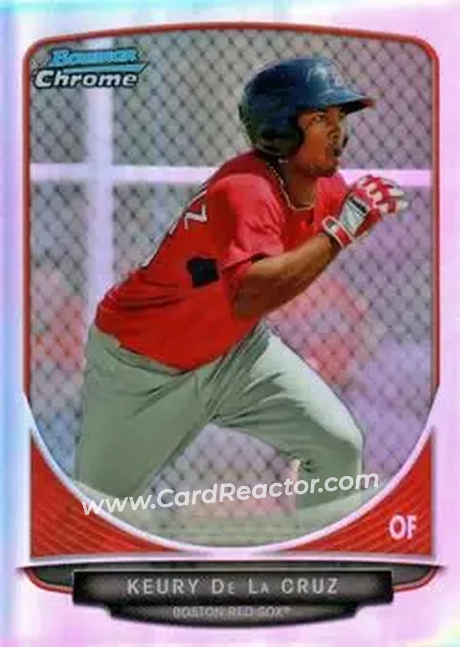 2013 Bowman Chrome - Prospects Refractors #BCP219 - Keury de la Cruz - Boston Red Sox - Front 2013 Bowman Chrome - Prospects Refractors #BCP219 - Keury de la Cruz - Boston Red Sox - Front