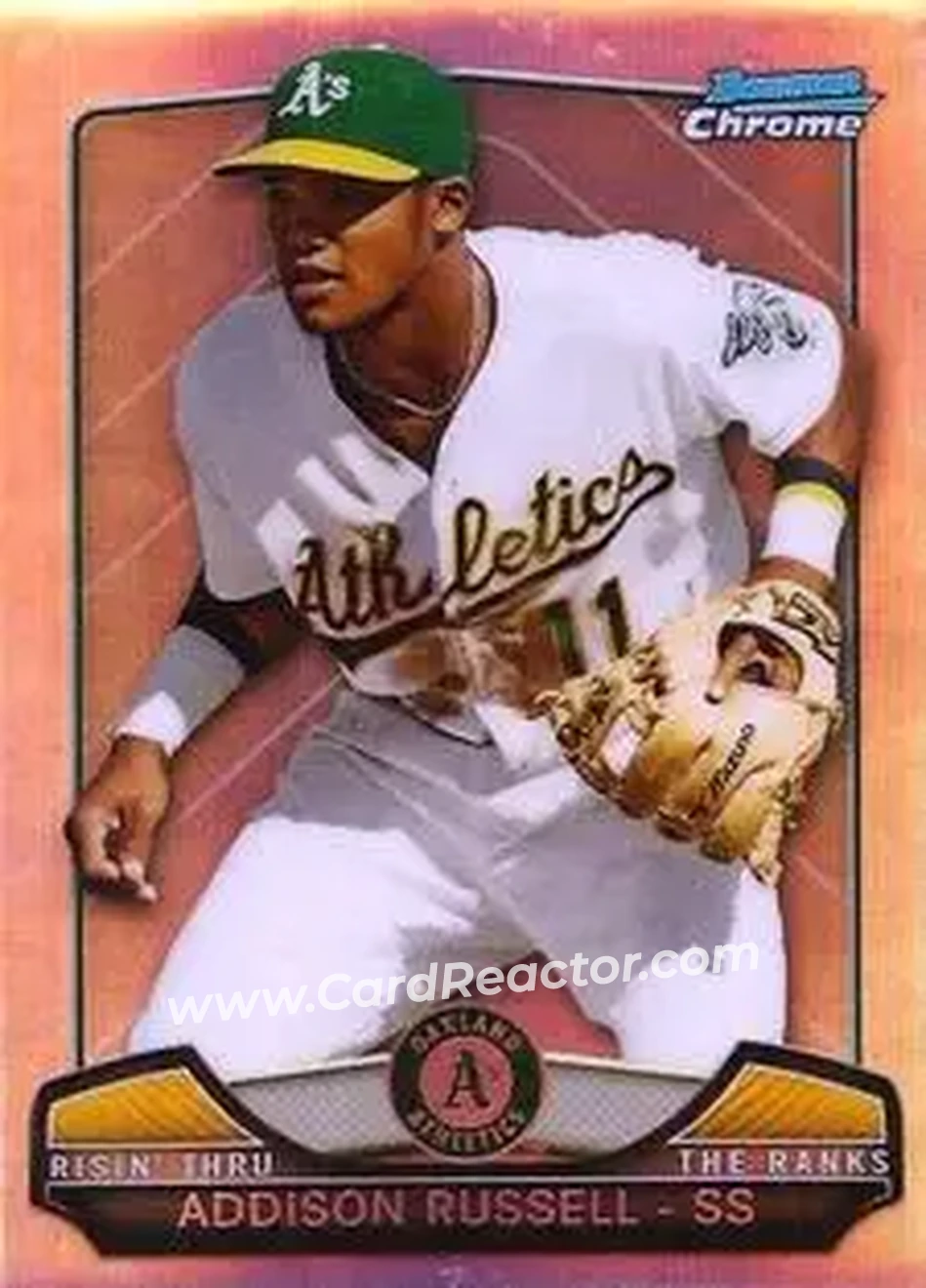 2013 Bowman Chrome - Risin' Thru the Ranks Mini #RTR-AR - Addison Russell - Oakland Athletics