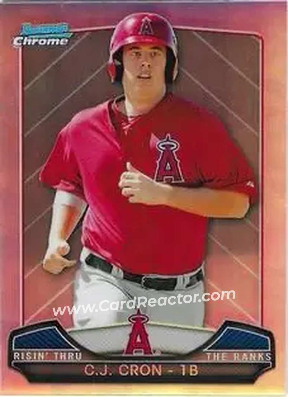2013 Bowman Chrome - Risin' Thru the Ranks Mini #RTR-CC - C.J. Cron - Los Angeles Angels - Front