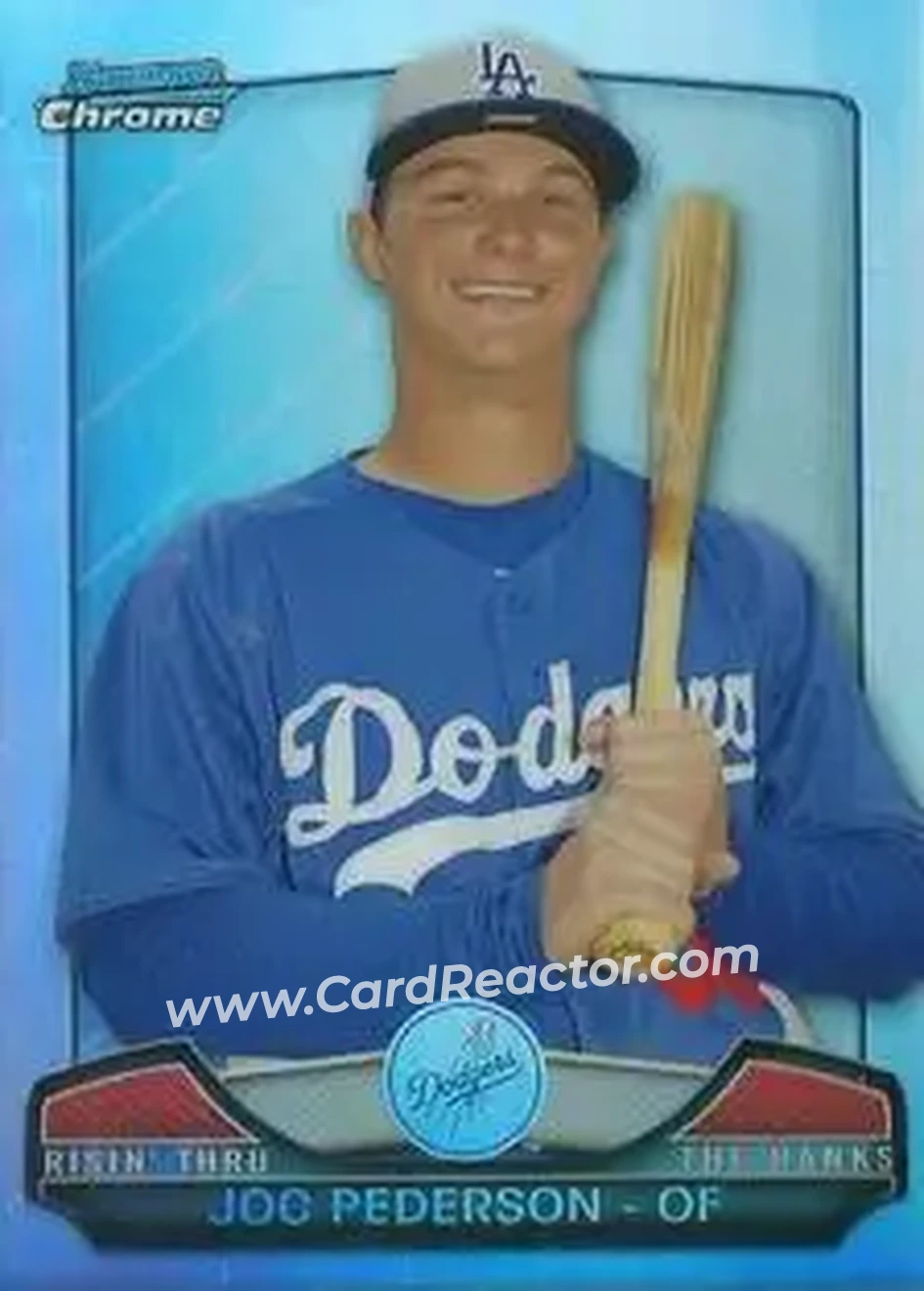 2013 Bowman Chrome - Risin' Thru the Ranks Mini #RTR-JP - Joc Pederson - Los Angeles Dodgers - Front 2013 Bowman Chrome - Risin' Thru the Ranks Mini #RTR-JP - Joc Pederson - Los Angeles Dodgers - Front