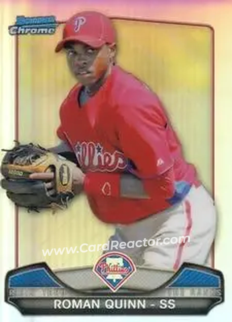 2013 Bowman Chrome - Risin' Thru the Ranks Mini #RTR-RQ - Roman Quinn - Philadelphia Phillies - Front