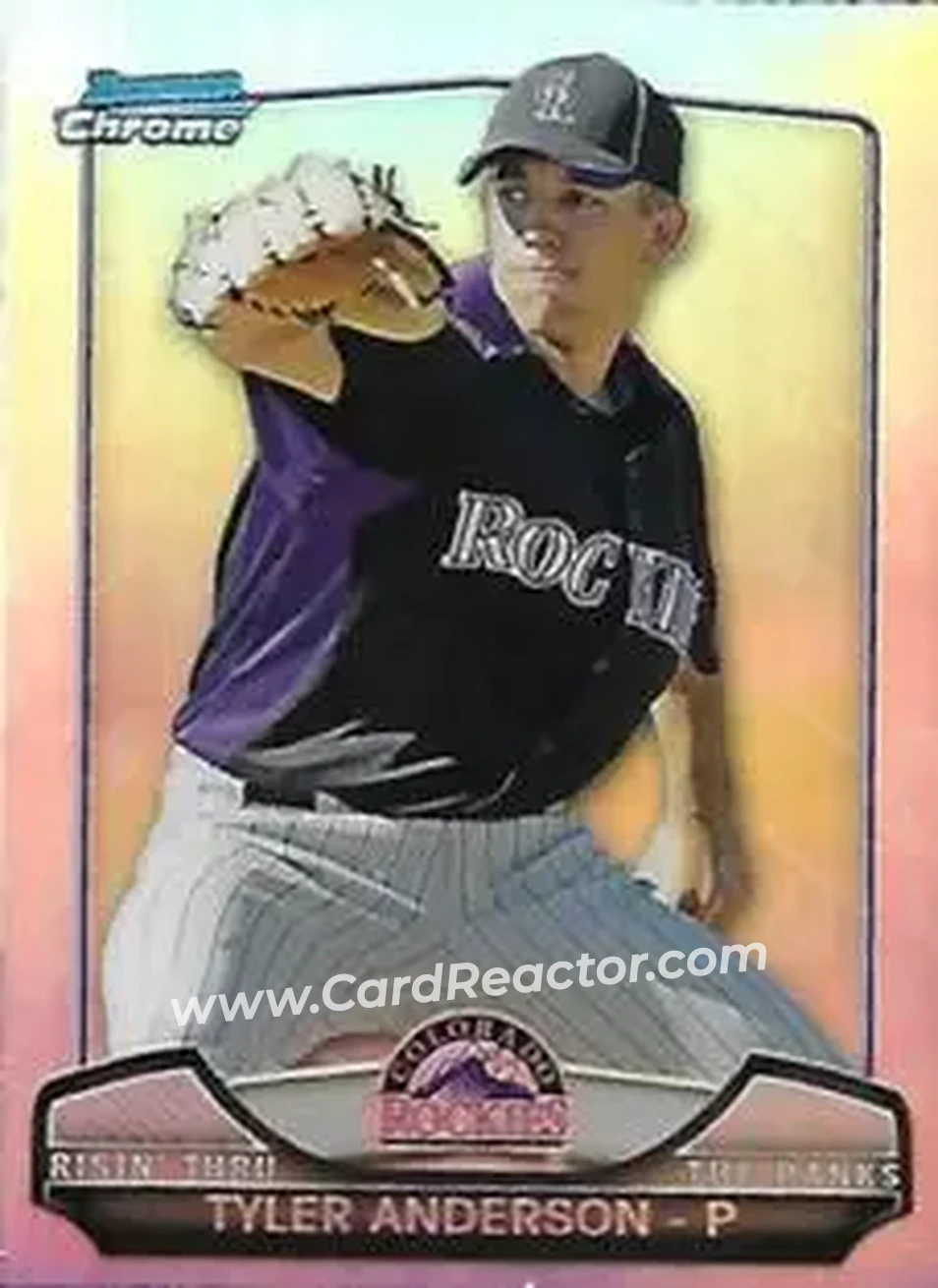 2013 Bowman Chrome - Risin' Thru the Ranks Mini #RTR-TA - Tyler Anderson - Colorado Rockies - Front