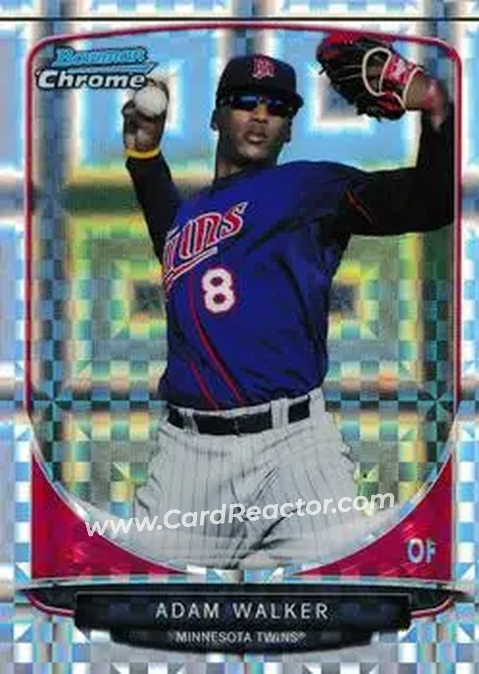 2013 Bowman Chrome - Prospects X-Fractors #BCP121 - Adam Walker - Minnesota Twins
