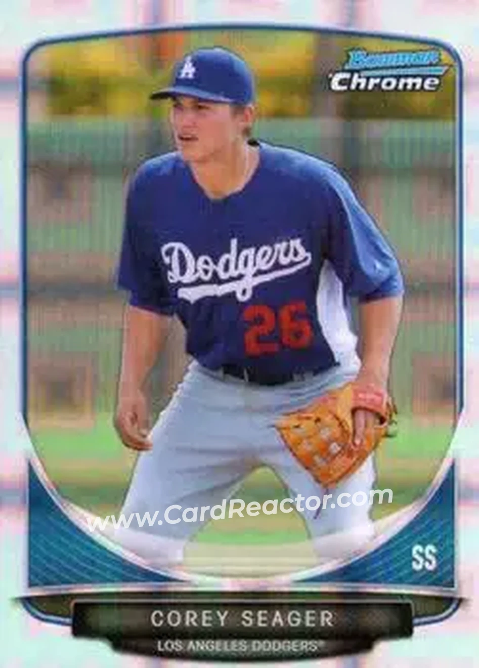 2013 Bowman Chrome - Prospects X-Fractors #BCP125 - Corey Seager - Los Angeles Dodgers - Front 2013 Bowman Chrome - Prospects X-Fractors #BCP125 - Corey Seager - Los Angeles Dodgers - Front
