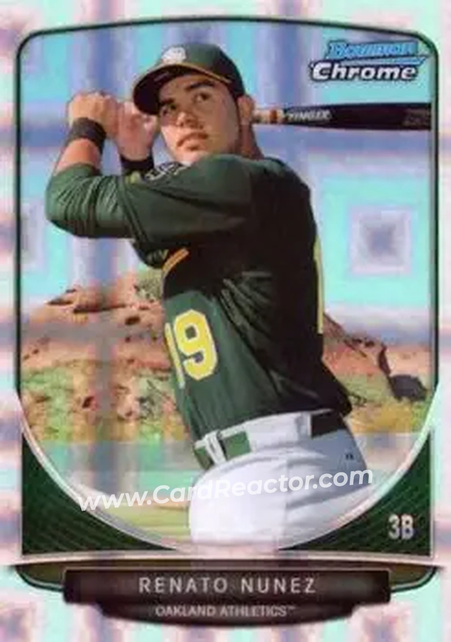 2013 Bowman Chrome - Prospects X-Fractors #BCP132 - Renato Nunez - Oakland Athletics