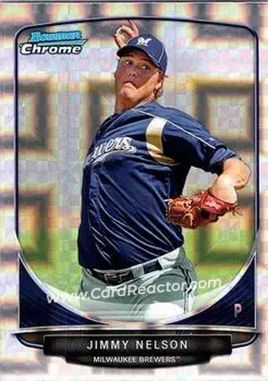 2013 Bowman Chrome - Prospects X-Fractors #BCP140 - Jimmy Nelson - Milwaukee Brewers