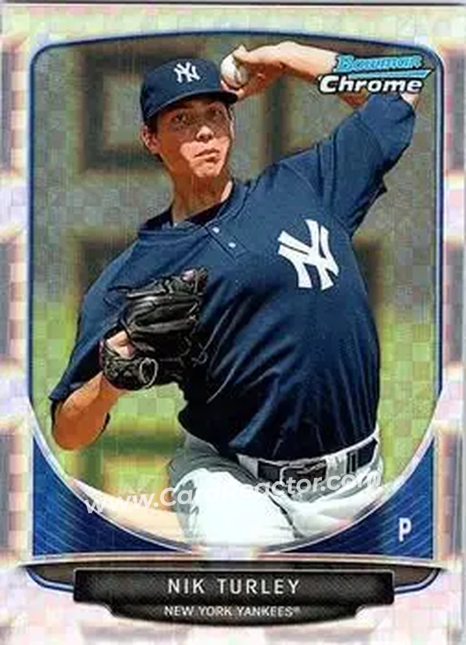 2013 Bowman Chrome - Prospects X-Fractors #BCP146 - Nik Turley - New York Yankees