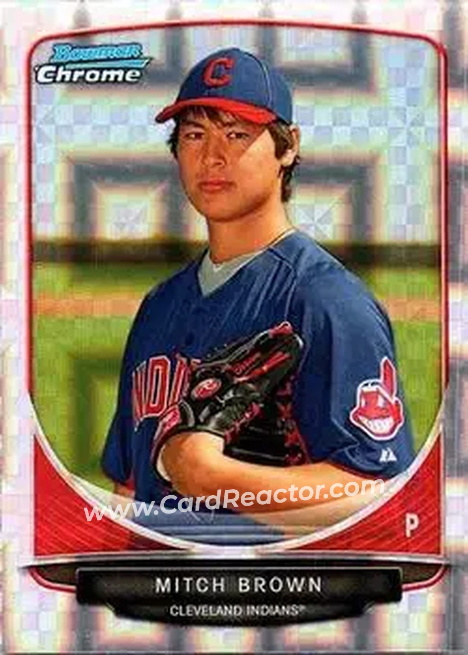 2013 Bowman Chrome - Prospects X-Fractors #BCP188 - Mitch Brown - Cleveland Indians