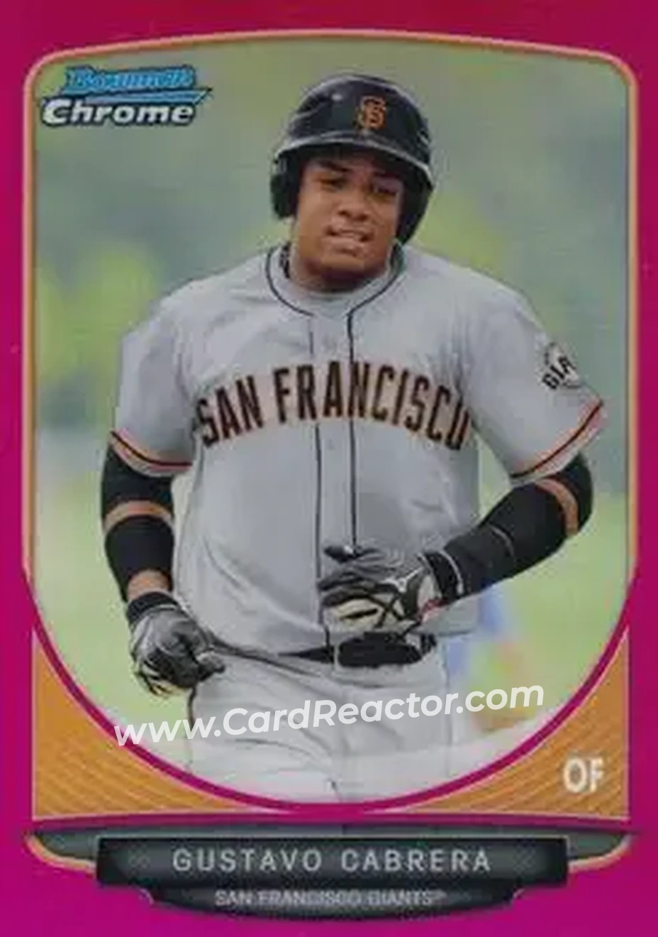 2013 Bowman Chrome - Prospects Pink Refractors #BCP136 - Gustavo Cabrera - San Francisco Giants