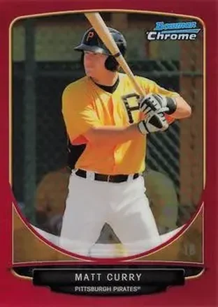 2013 Bowman Chrome - Prospects Pink Refractors #BCP163 - Matt Curry - Pittsburgh Pirates