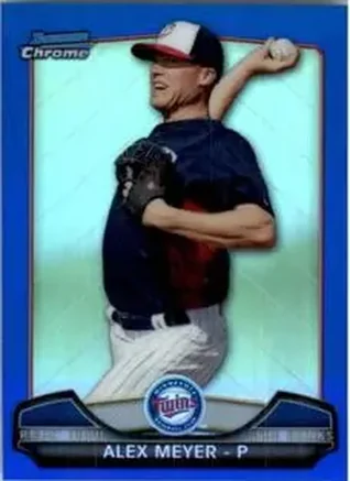 2013 Bowman Chrome - Risin' Thru the Ranks Mini Blue Refractor #RTR-AM - Alex Meyer - Minnesota Twins