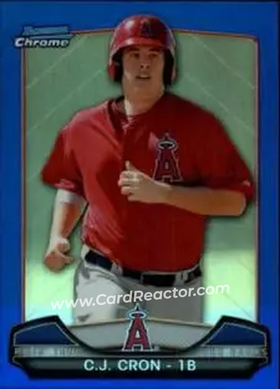 2013 Bowman Chrome - Risin' Thru the Ranks Mini Blue Refractor #RTR-CC - C.J. Cron - Los Angeles Angels