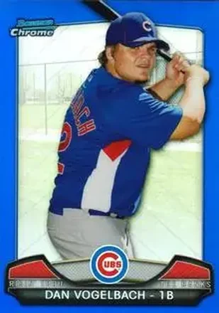 2013 Bowman Chrome - Risin' Thru the Ranks Mini Blue Refractor #RTR-DV - Dan Vogelbach - Chicago Cubs 2013 Bowman Chrome - Risin' Thru the Ranks Mini Blue Refractor #RTR-DV - Dan Vogelbach - Chicago Cubs