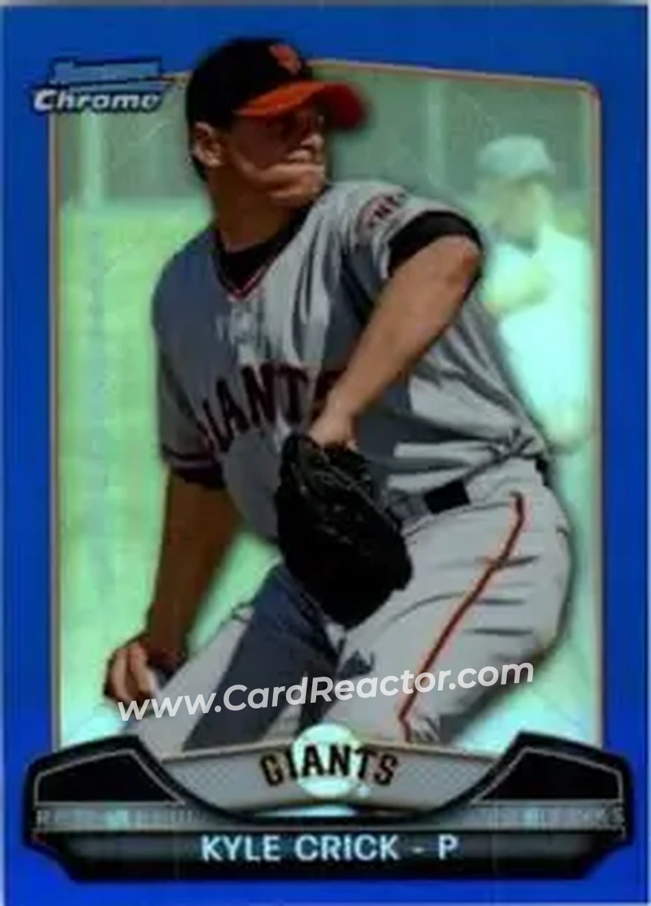 2013 Bowman Chrome - Risin' Thru the Ranks Mini Blue Refractor #RTR-KC - Kyle Crick - San Francisco Giants